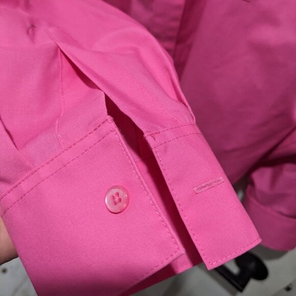 Foxcroft® | Non-iron Classic Fit Solid Shirt in Pink - Picture 7 of 9
